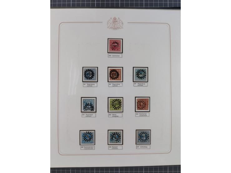 ABENSBERG bis ZWIESEL, 3-bändige Sammlung der geschlossenen Mühlradstempel mit weit über 600 Marken und Briefstücken und rund