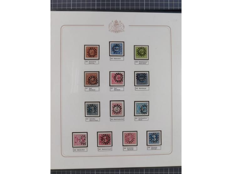 ABENSBERG bis ZWIESEL, 3-bändige Sammlung der geschlossenen Mühlradstempel mit weit über 600 Marken und Briefstücken und rund