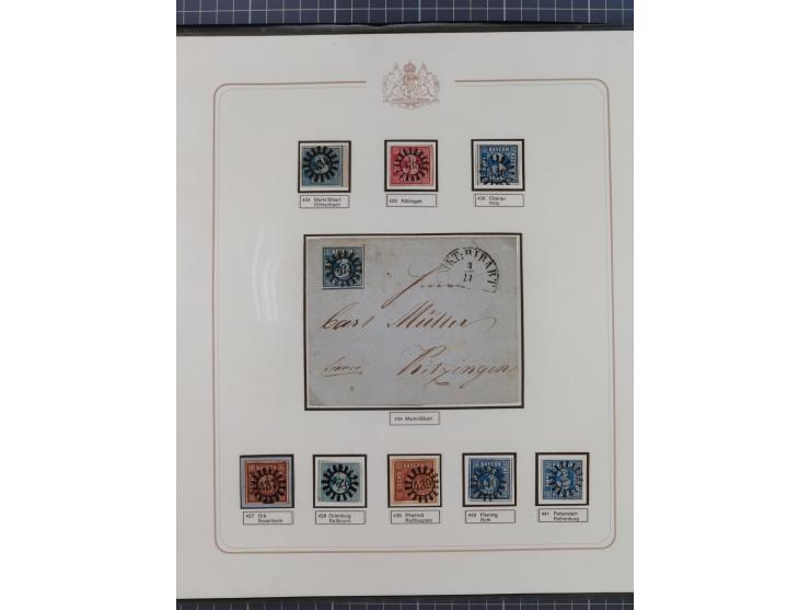 ABENSBERG bis ZWIESEL, 3-bändige Sammlung der geschlossenen Mühlradstempel mit weit über 600 Marken und Briefstücken und rund