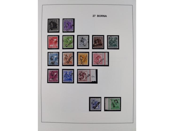 1948, Bezirkshandstempel, 2-bändige Sammlung mit hunderten von Einzelwerten und vielen Einheiten, postfrisch und wenig ungebr