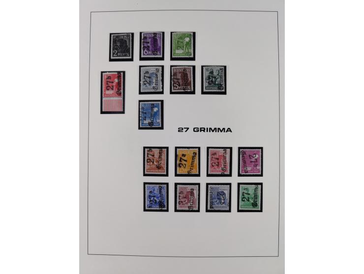 1948, Bezirkshandstempel, 2-bändige Sammlung mit hunderten von Einzelwerten und vielen Einheiten, postfrisch und wenig ungebr