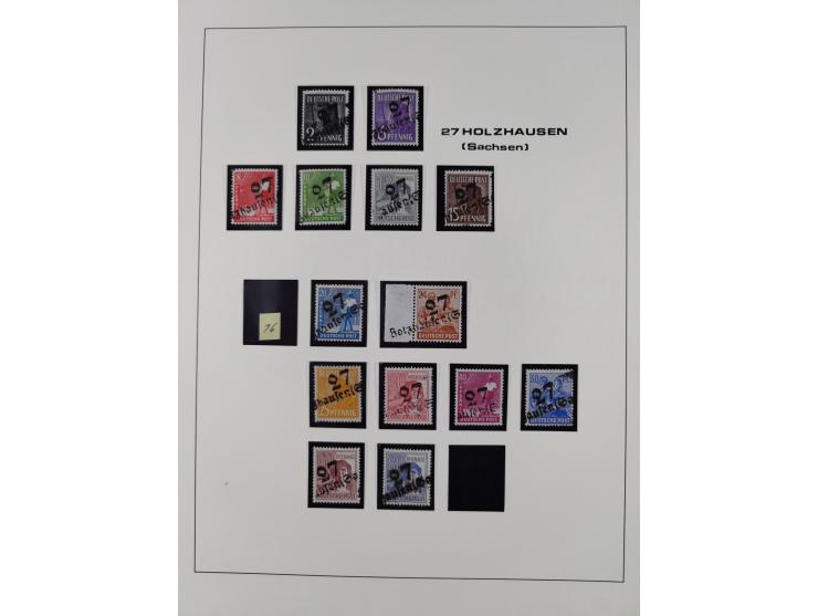 1948, Bezirkshandstempel, 2-bändige Sammlung mit hunderten von Einzelwerten und vielen Einheiten, postfrisch und wenig ungebr