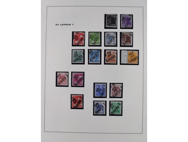 1948, Bezirkshandstempel, 2-bändige Sammlung mit hunderten von Einzelwerten und vielen Einheiten, postfrisch und wenig ungebr