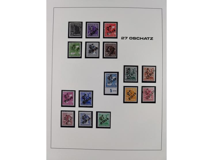 1948, Bezirkshandstempel, 2-bändige Sammlung mit hunderten von Einzelwerten und vielen Einheiten, postfrisch und wenig ungebr