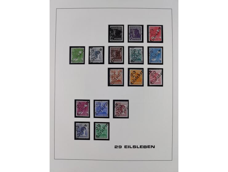 1948, Bezirkshandstempel, 2-bändige Sammlung mit hunderten von Einzelwerten und vielen Einheiten, postfrisch und wenig ungebr