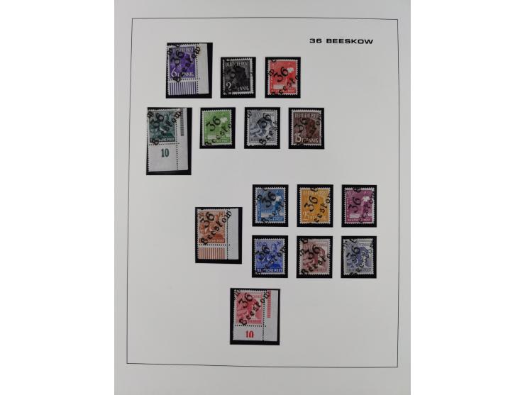 1948, Bezirkshandstempel, 2-bändige Sammlung mit hunderten von Einzelwerten und vielen Einheiten, postfrisch und wenig ungebr