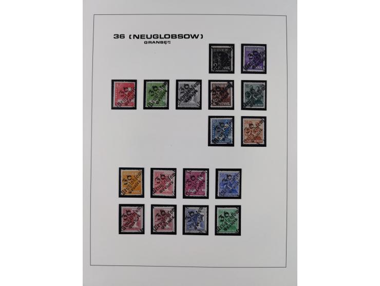 1948, Bezirkshandstempel, 2-bändige Sammlung mit hunderten von Einzelwerten und vielen Einheiten, postfrisch und wenig ungebr