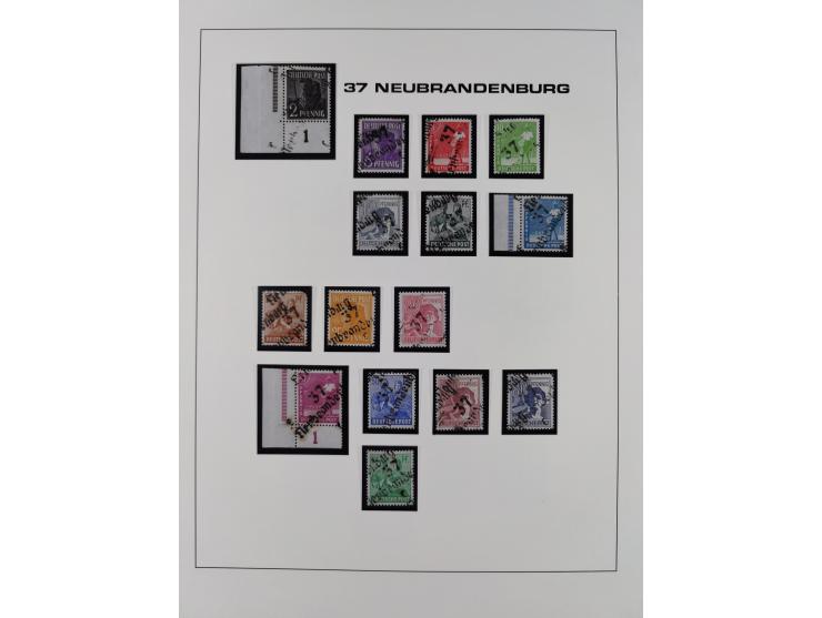 1948, Bezirkshandstempel, 2-bändige Sammlung mit hunderten von Einzelwerten und vielen Einheiten, postfrisch und wenig ungebr