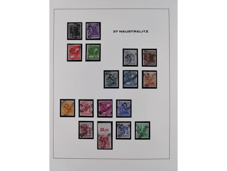 1948, Bezirkshandstempel, 2-bändige Sammlung mit hunderten von Einzelwerten und vielen Einheiten, postfrisch und wenig ungebr