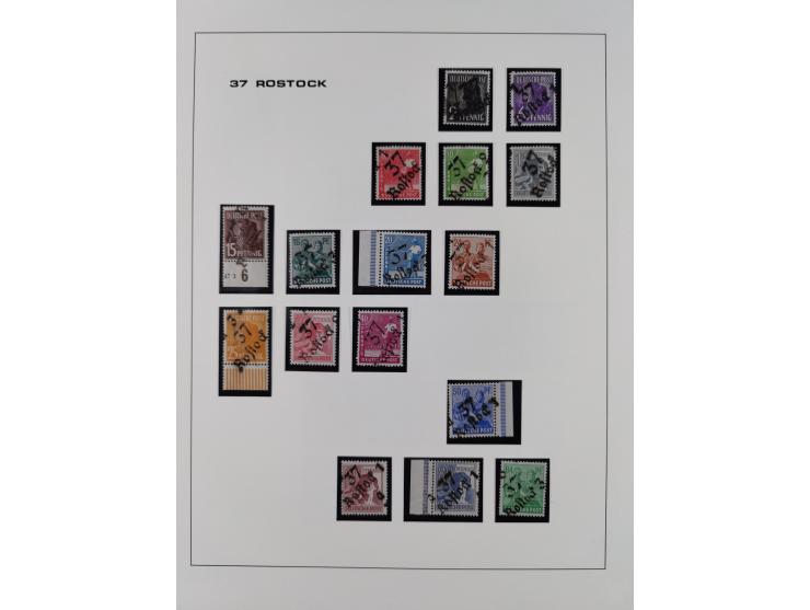 1948, Bezirkshandstempel, 2-bändige Sammlung mit hunderten von Einzelwerten und vielen Einheiten, postfrisch und wenig ungebr