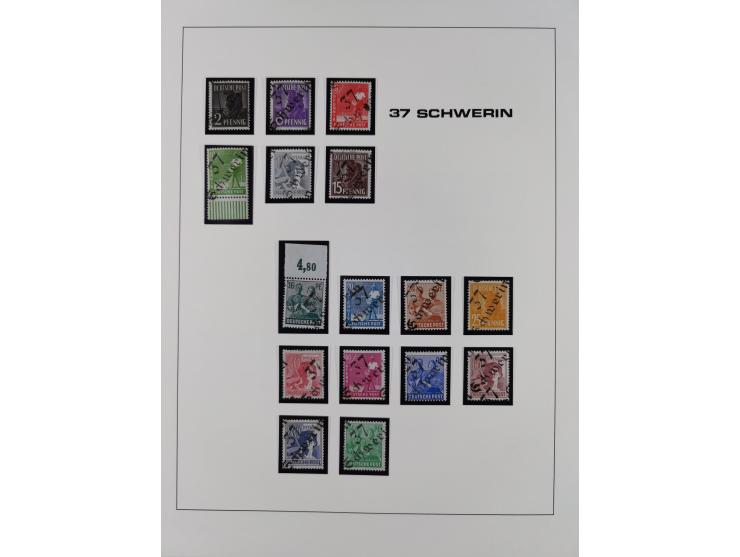 1948, Bezirkshandstempel, 2-bändige Sammlung mit hunderten von Einzelwerten und vielen Einheiten, postfrisch und wenig ungebr