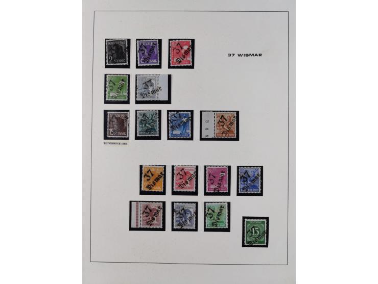 1948, Bezirkshandstempel, 2-bändige Sammlung mit hunderten von Einzelwerten und vielen Einheiten, postfrisch und wenig ungebr