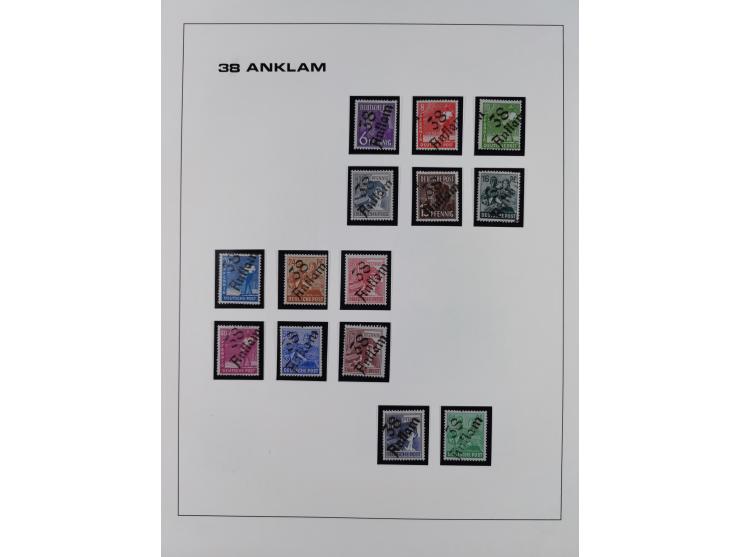 1948, Bezirkshandstempel, 2-bändige Sammlung mit hunderten von Einzelwerten und vielen Einheiten, postfrisch und wenig ungebr