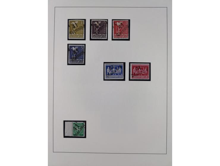 1948, Bezirkshandstempel, 2-bändige Sammlung mit hunderten von Einzelwerten und vielen Einheiten, postfrisch und wenig ungebr