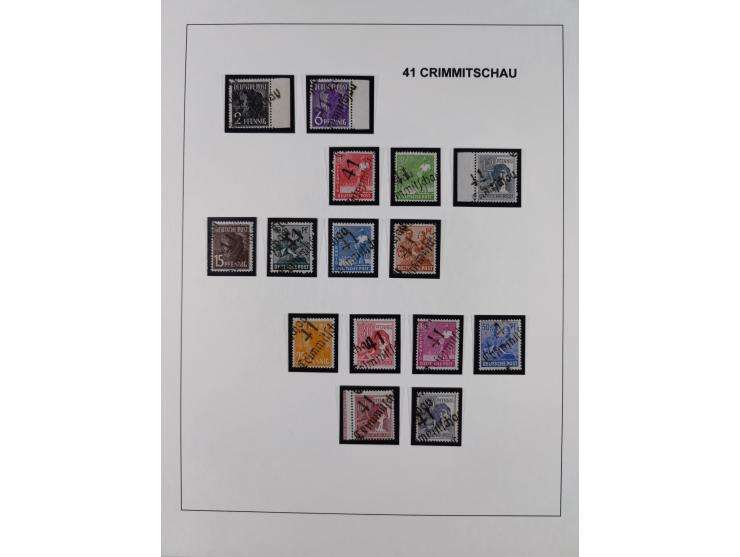 1948, Bezirkshandstempel, 2-bändige Sammlung mit hunderten von Einzelwerten und vielen Einheiten, postfrisch und wenig ungebr