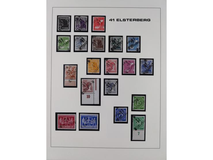 1948, Bezirkshandstempel, 2-bändige Sammlung mit hunderten von Einzelwerten und vielen Einheiten, postfrisch und wenig ungebr