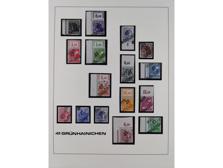 1948, Bezirkshandstempel, 2-bändige Sammlung mit hunderten von Einzelwerten und vielen Einheiten, postfrisch und wenig ungebr