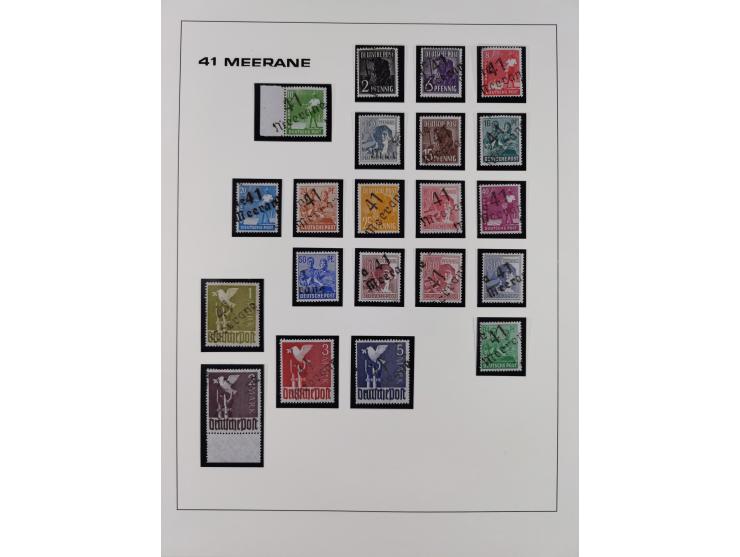 1948, Bezirkshandstempel, 2-bändige Sammlung mit hunderten von Einzelwerten und vielen Einheiten, postfrisch und wenig ungebr