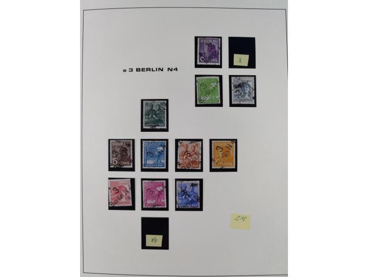 1948, Bezirkshandstempel, 2-bändige Sammlung mit hunderten von Einzelwerten und vielen Einheiten, postfrisch und wenig ungebr