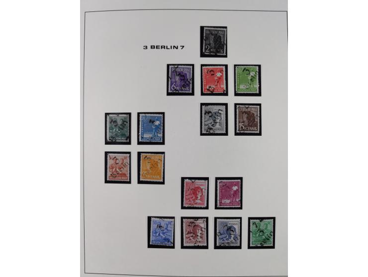 1948, Bezirkshandstempel, 2-bändige Sammlung mit hunderten von Einzelwerten und vielen Einheiten, postfrisch und wenig ungebr