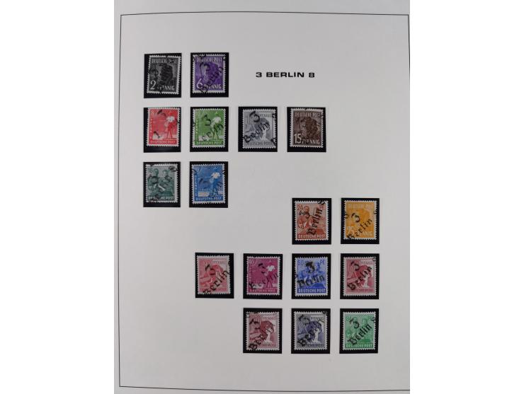 1948, Bezirkshandstempel, 2-bändige Sammlung mit hunderten von Einzelwerten und vielen Einheiten, postfrisch und wenig ungebr