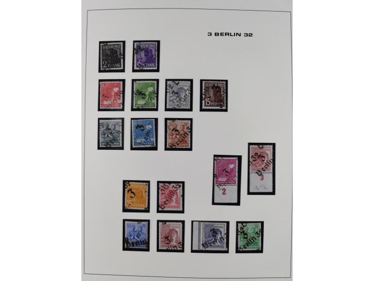 1948, Bezirkshandstempel, 2-bändige Sammlung mit hunderten von Einzelwerten und vielen Einheiten, postfrisch und wenig ungebr