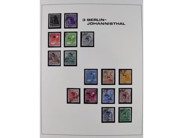 1948, Bezirkshandstempel, 2-bändige Sammlung mit hunderten von Einzelwerten und vielen Einheiten, postfrisch und wenig ungebr