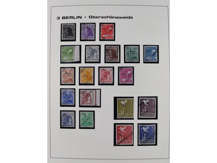 1948, Bezirkshandstempel, 2-bändige Sammlung mit hunderten von Einzelwerten und vielen Einheiten, postfrisch und wenig ungebr
