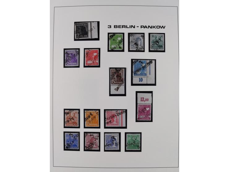 1948, Bezirkshandstempel, 2-bändige Sammlung mit hunderten von Einzelwerten und vielen Einheiten, postfrisch und wenig ungebr