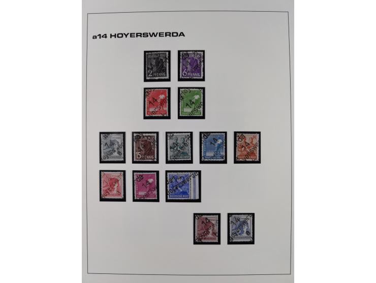 1948, Bezirkshandstempel, 2-bändige Sammlung mit hunderten von Einzelwerten und vielen Einheiten, postfrisch und wenig ungebr