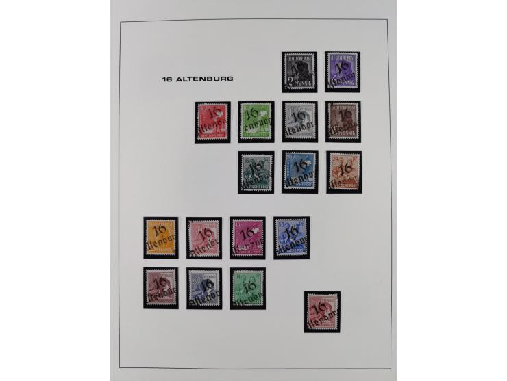 1948, Bezirkshandstempel, 2-bändige Sammlung mit hunderten von Einzelwerten und vielen Einheiten, postfrisch und wenig ungebr