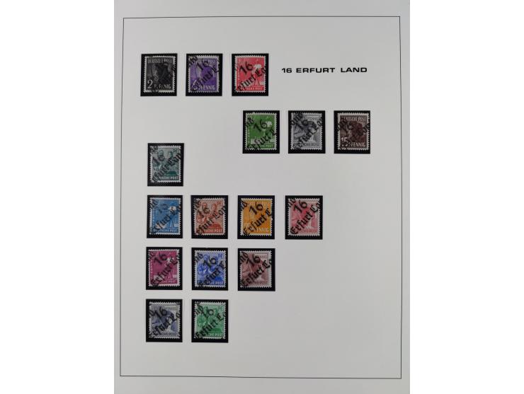 1948, Bezirkshandstempel, 2-bändige Sammlung mit hunderten von Einzelwerten und vielen Einheiten, postfrisch und wenig ungebr