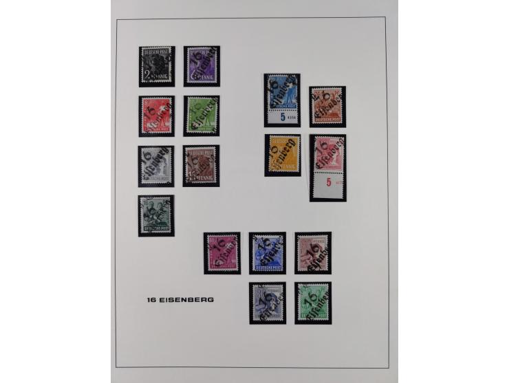 1948, Bezirkshandstempel, 2-bändige Sammlung mit hunderten von Einzelwerten und vielen Einheiten, postfrisch und wenig ungebr