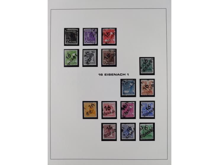 1948, Bezirkshandstempel, 2-bändige Sammlung mit hunderten von Einzelwerten und vielen Einheiten, postfrisch und wenig ungebr