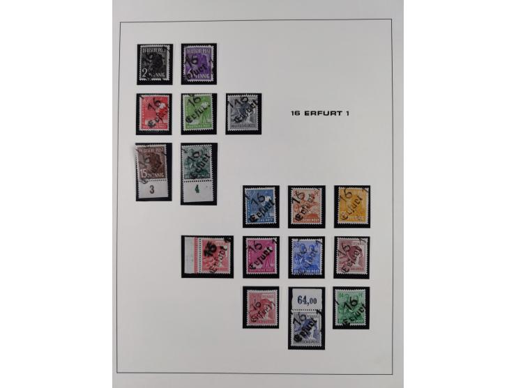 1948, Bezirkshandstempel, 2-bändige Sammlung mit hunderten von Einzelwerten und vielen Einheiten, postfrisch und wenig ungebr