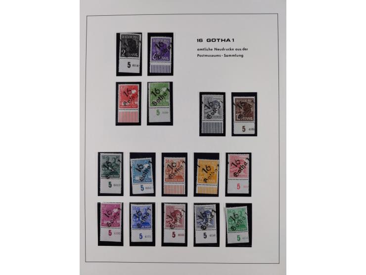 1948, Bezirkshandstempel, 2-bändige Sammlung mit hunderten von Einzelwerten und vielen Einheiten, postfrisch und wenig ungebr