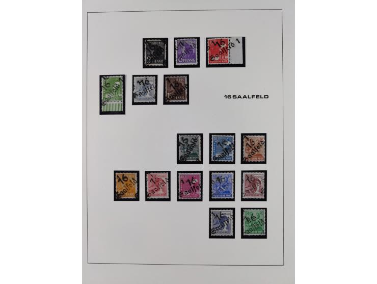 1948, Bezirkshandstempel, 2-bändige Sammlung mit hunderten von Einzelwerten und vielen Einheiten, postfrisch und wenig ungebr