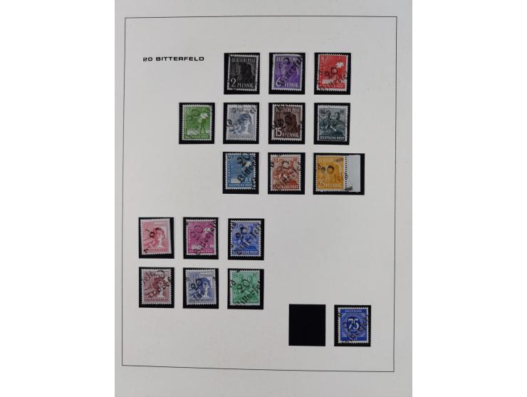 1948, Bezirkshandstempel, 2-bändige Sammlung mit hunderten von Einzelwerten und vielen Einheiten, postfrisch und wenig ungebr