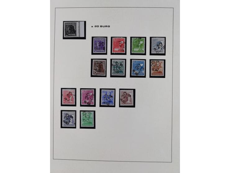 1948, Bezirkshandstempel, 2-bändige Sammlung mit hunderten von Einzelwerten und vielen Einheiten, postfrisch und wenig ungebr