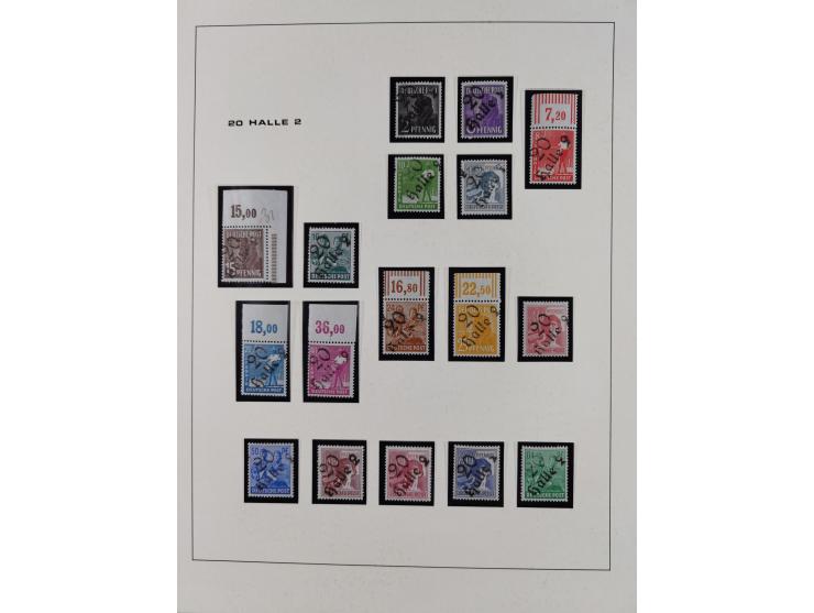 1948, Bezirkshandstempel, 2-bändige Sammlung mit hunderten von Einzelwerten und vielen Einheiten, postfrisch und wenig ungebr