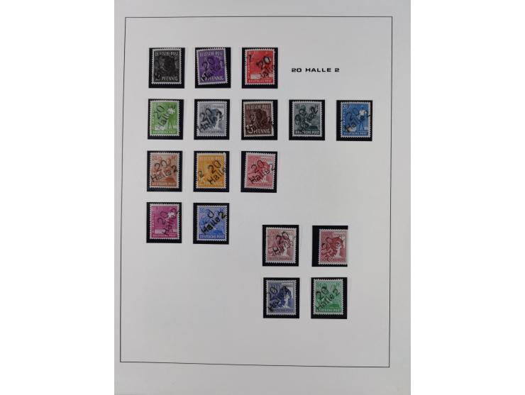 1948, Bezirkshandstempel, 2-bändige Sammlung mit hunderten von Einzelwerten und vielen Einheiten, postfrisch und wenig ungebr