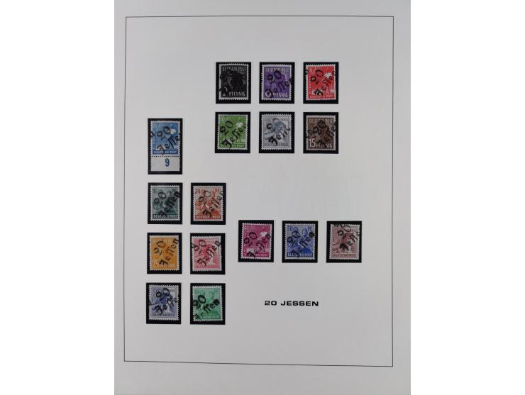 1948, Bezirkshandstempel, 2-bändige Sammlung mit hunderten von Einzelwerten und vielen Einheiten, postfrisch und wenig ungebr