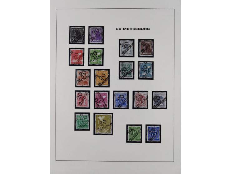 1948, Bezirkshandstempel, 2-bändige Sammlung mit hunderten von Einzelwerten und vielen Einheiten, postfrisch und wenig ungebr