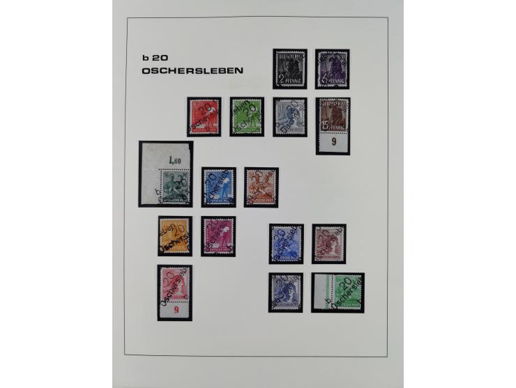 1948, Bezirkshandstempel, 2-bändige Sammlung mit hunderten von Einzelwerten und vielen Einheiten, postfrisch und wenig ungebr