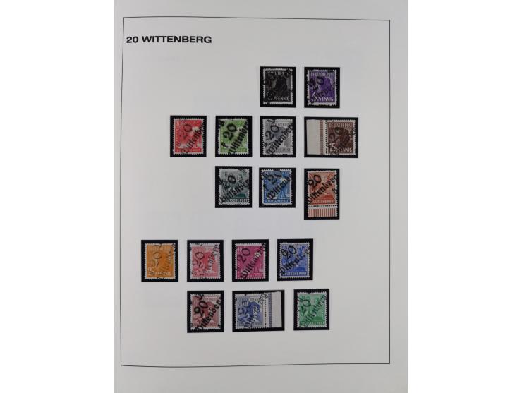 1948, Bezirkshandstempel, 2-bändige Sammlung mit hunderten von Einzelwerten und vielen Einheiten, postfrisch und wenig ungebr