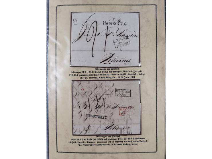 1762/1870 (ca.), DER GRENZÜBERGANG FORBACH/SAARBRÜCKEN, Ausstellungssammlung mit rund 230 Belegen, dabei Briefe aus bzw. nach