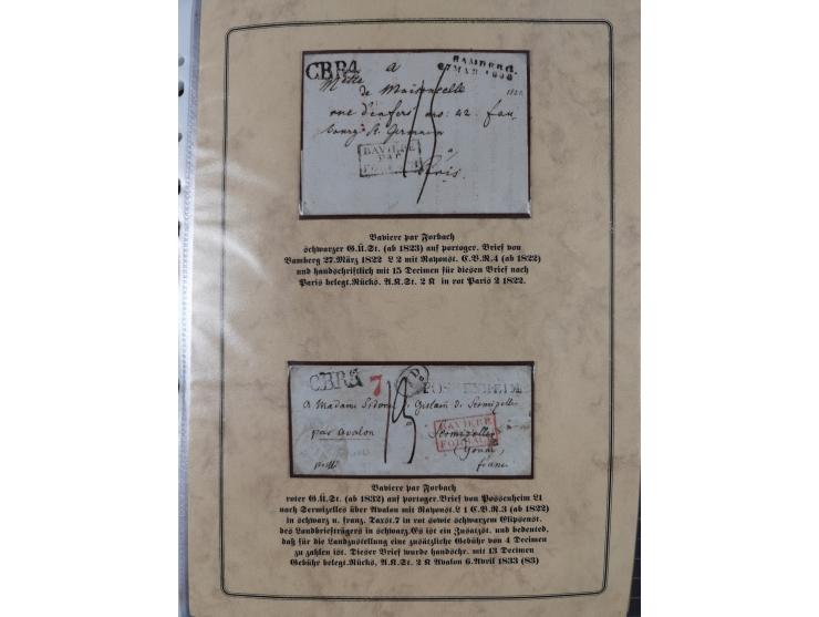 1762/1870 (ca.), DER GRENZÜBERGANG FORBACH/SAARBRÜCKEN, Ausstellungssammlung mit rund 230 Belegen, dabei Briefe aus bzw. nach