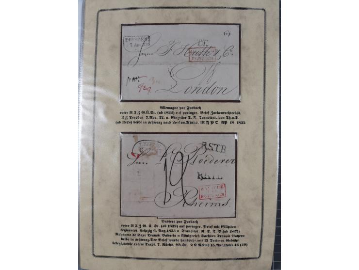 1762/1870 (ca.), DER GRENZÜBERGANG FORBACH/SAARBRÜCKEN, Ausstellungssammlung mit rund 230 Belegen, dabei Briefe aus bzw. nach