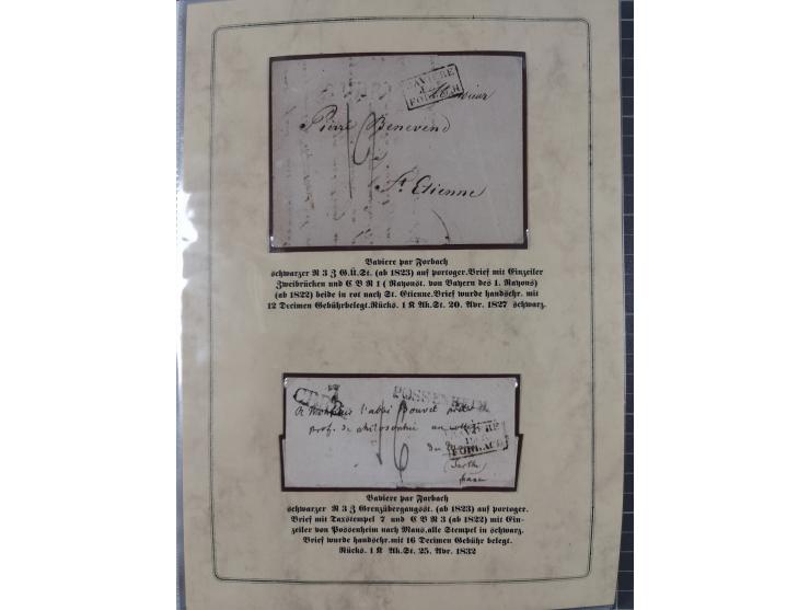1762/1870 (ca.), DER GRENZÜBERGANG FORBACH/SAARBRÜCKEN, Ausstellungssammlung mit rund 230 Belegen, dabei Briefe aus bzw. nach