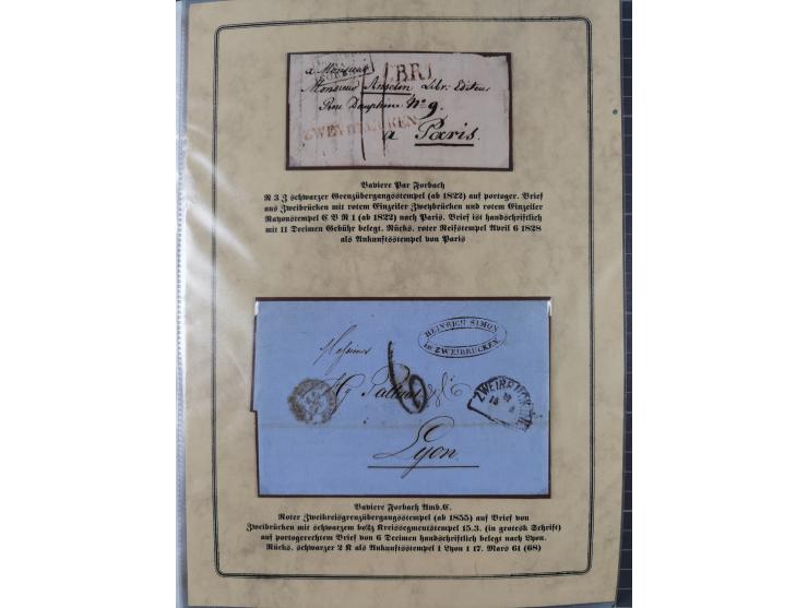 1762/1870 (ca.), DER GRENZÜBERGANG FORBACH/SAARBRÜCKEN, Ausstellungssammlung mit rund 230 Belegen, dabei Briefe aus bzw. nach